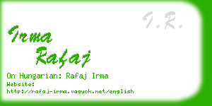 irma rafaj business card